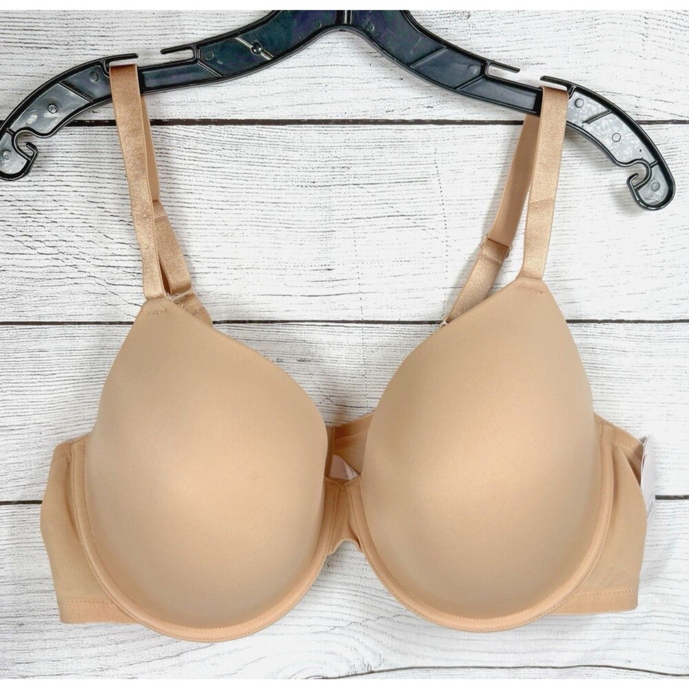 Auden Womens Sz 44C Demi Bra Smooth Lightly Lined Underwire Beige Target NEW